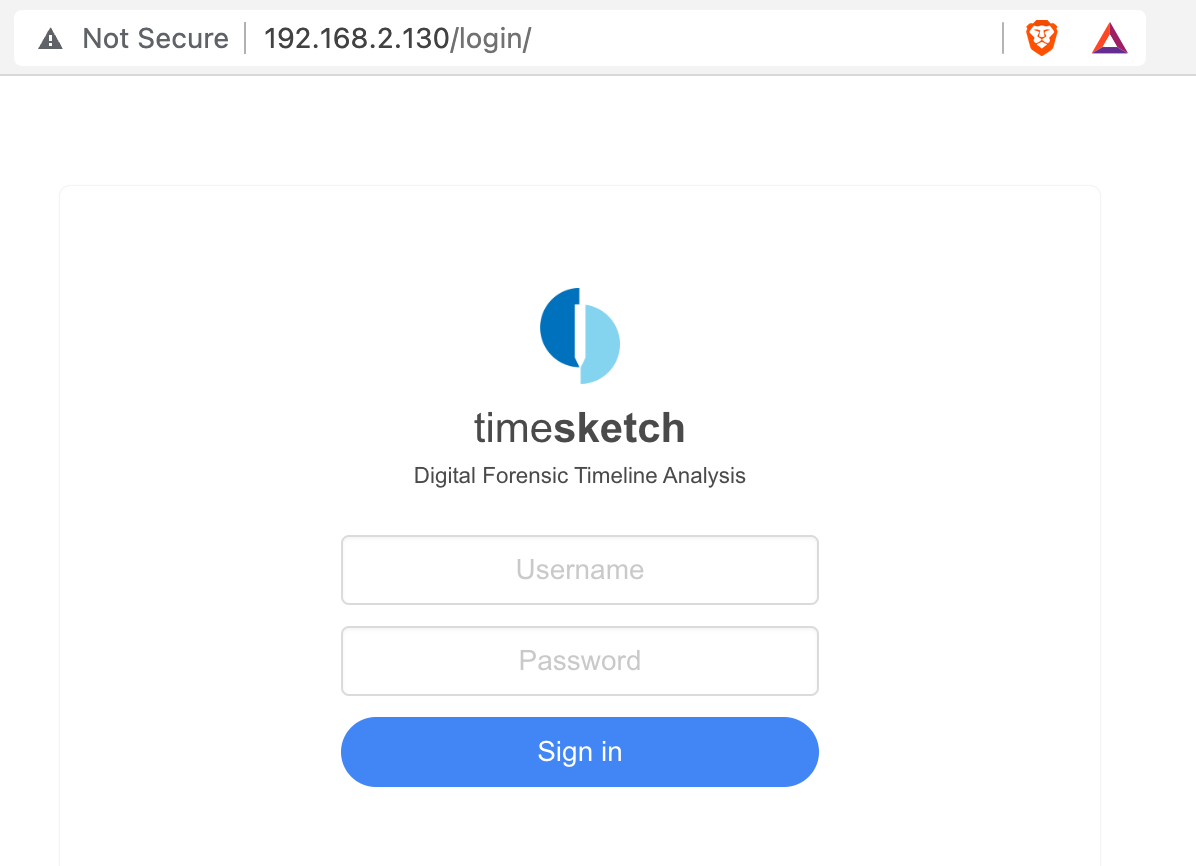 Timesketch Login