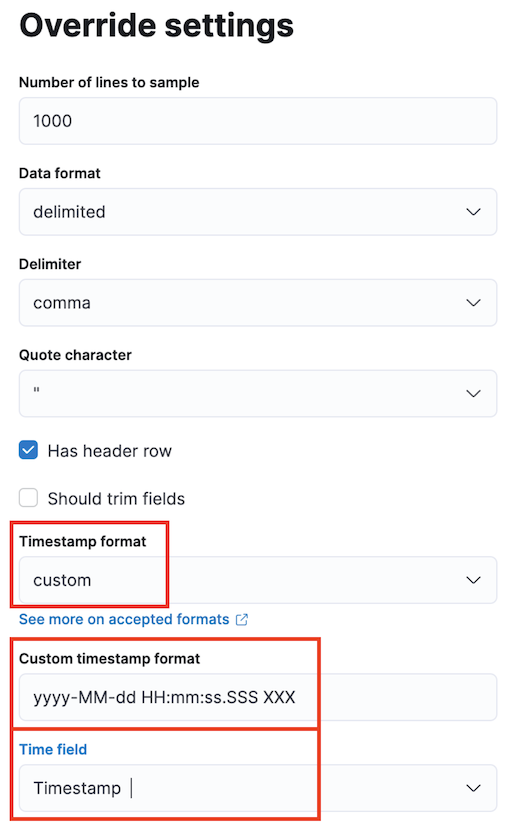 Override Settings Config