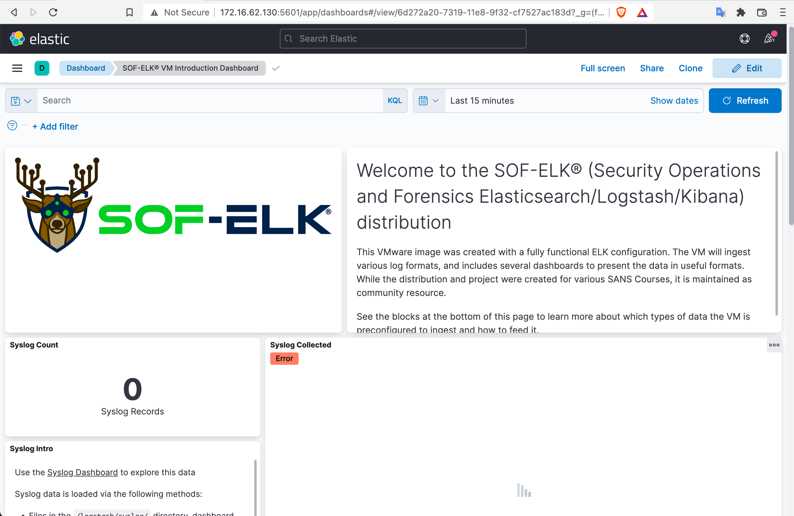 SOF-ELK Kibana