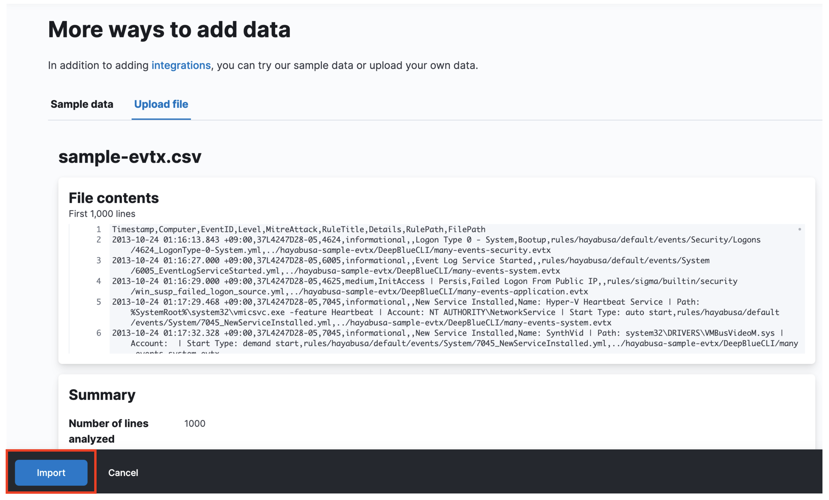 CSV Import